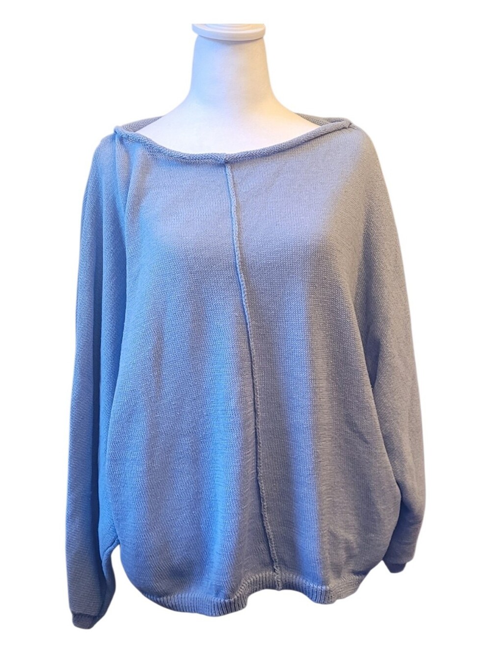 ZARA Pale Blue Oversized Knit Sweater